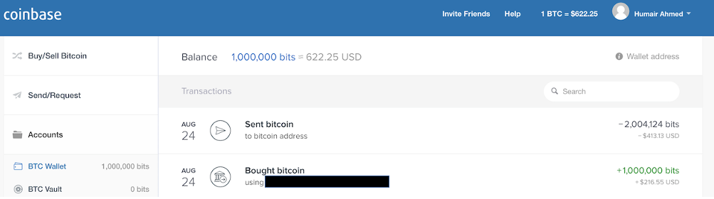 Buying and sending Bitcoin when it was still in the $100s